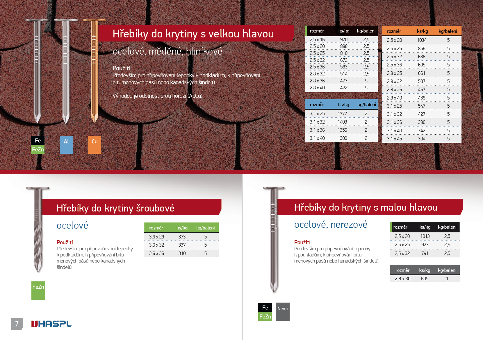 Katalog hřebíků HAŠPL 2012